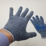 Перчатки рабочие серые Х/Б с ПВХ напылением Стандарт-Клен "Точка". 5 нитей, 40 гр/пара; 10 класс вязки
